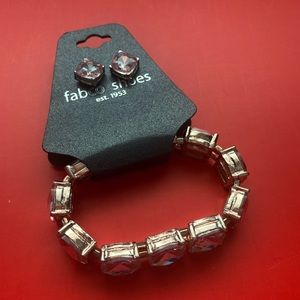 Rose Gold Bracelet and Stud Earring Set NWT